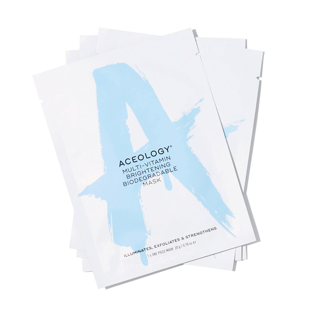 Aceology Multi-Vitamin Brightening Biodegradable Mask (4 pack)