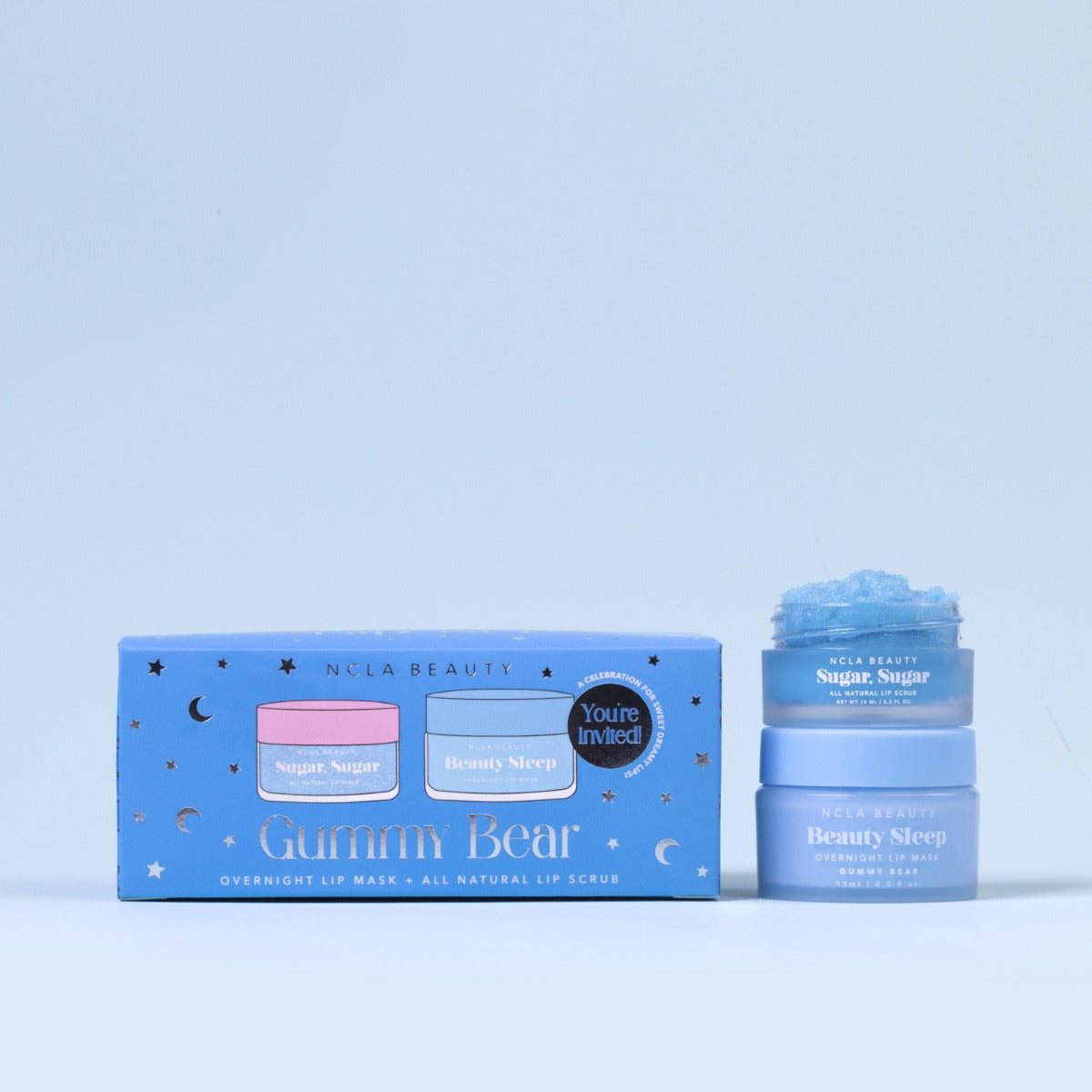 NCLA Beauty Slumber Party Lip Scrub + Lip Mask Set - Gummy Bear