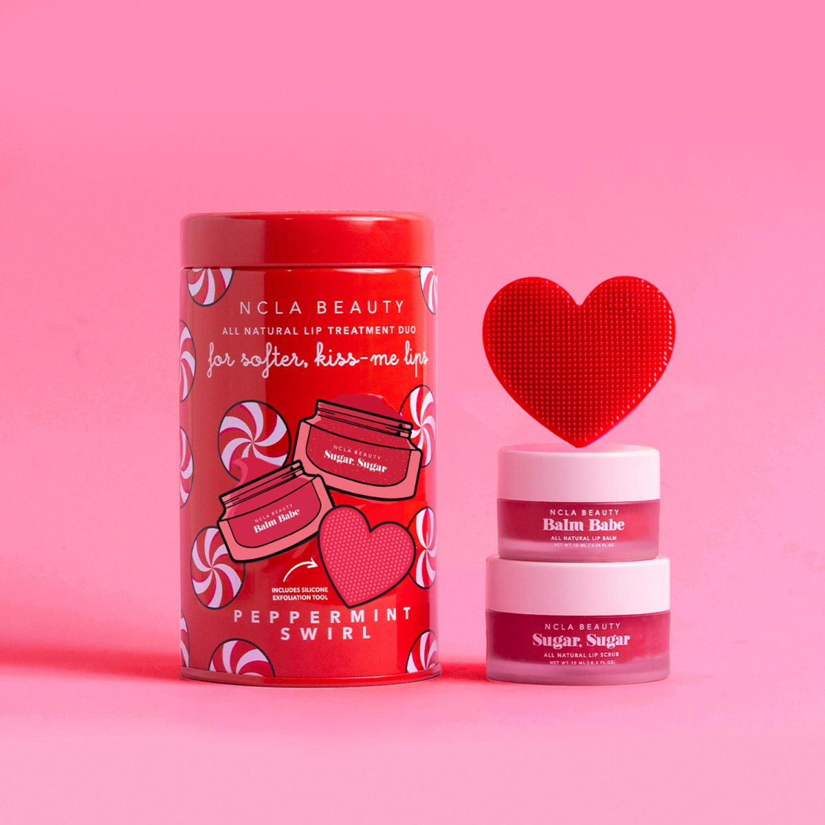 NCLA Beauty Peppermint Swirl Lip Treatment Set