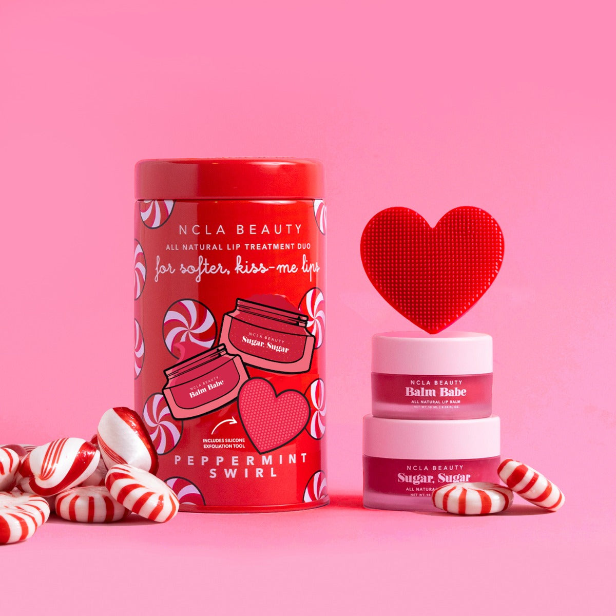NCLA Beauty Peppermint Swirl Lip Treatment Set