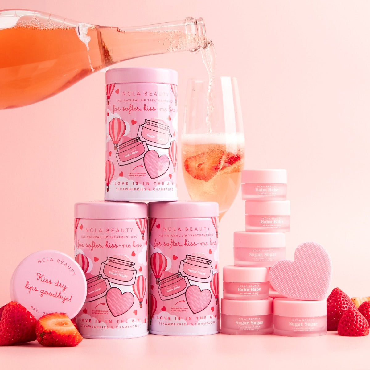 NCLA Beauty Love is in the Air Lip Care Set + Lip Scrubber 10ml + 15ml