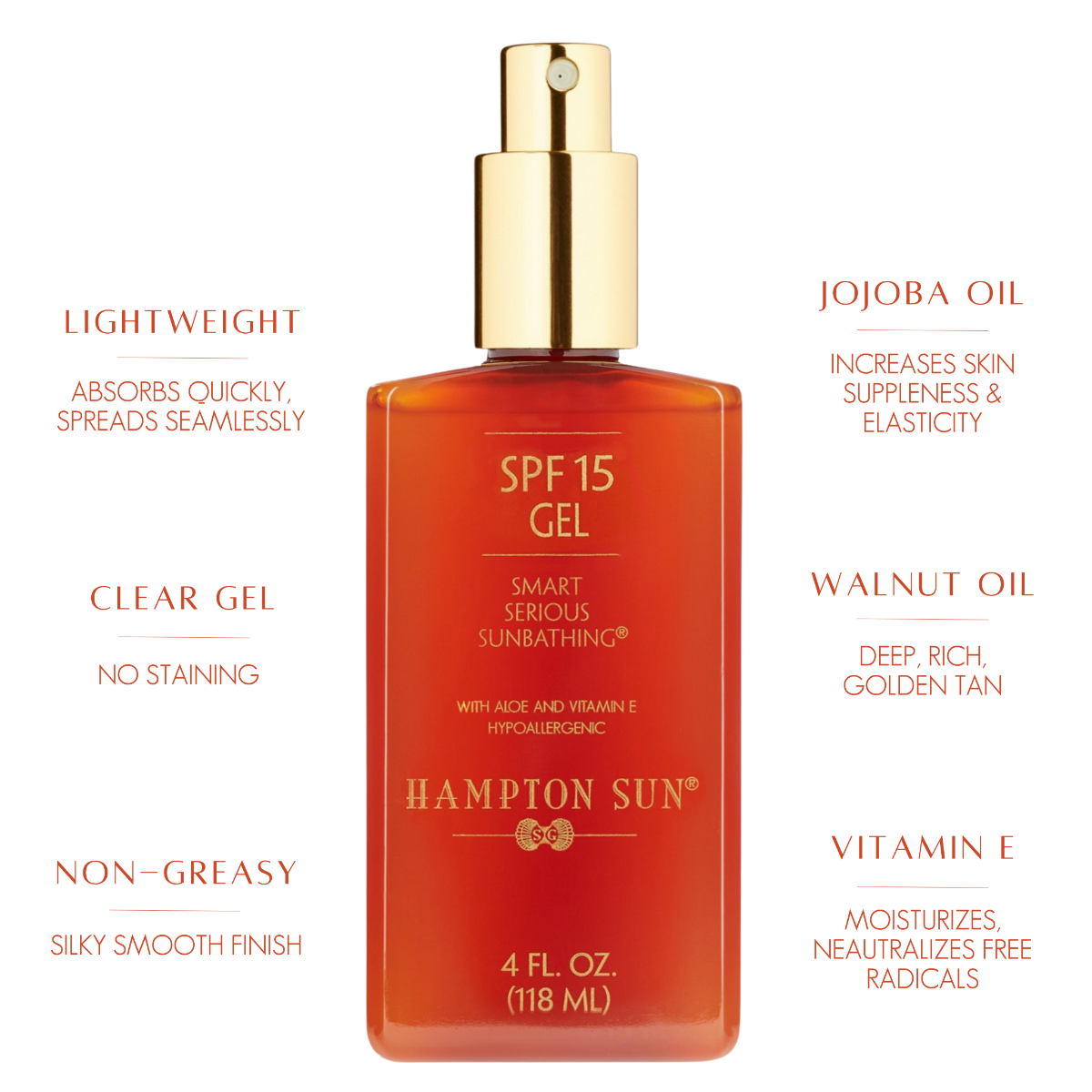 Hampton Sun SPF 15 Gel  118ml