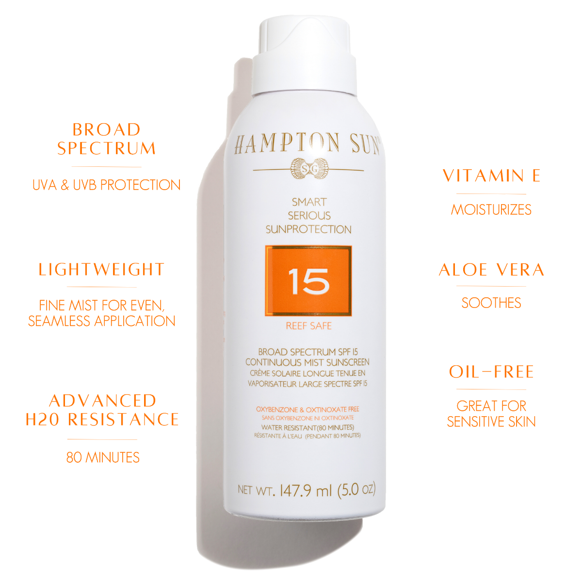 Hampton Sun SPF 15 Continuous Mist  147.9ml