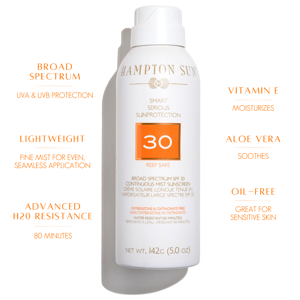 Hampton Sun SPF 30 Continuous Mist  147.9ml