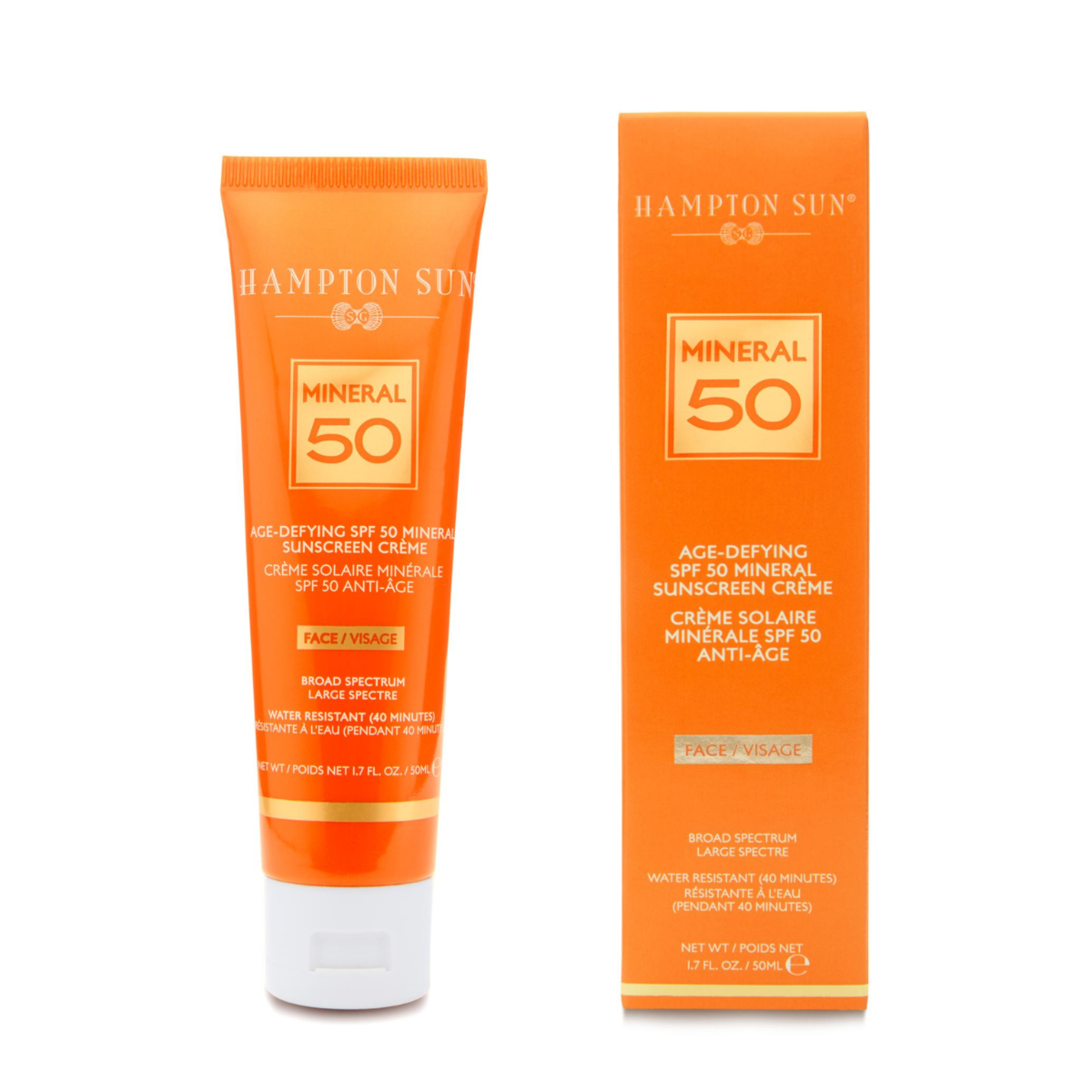 Hampton Sun Age Defying SPF50 Mineral Crème for Face 50ml