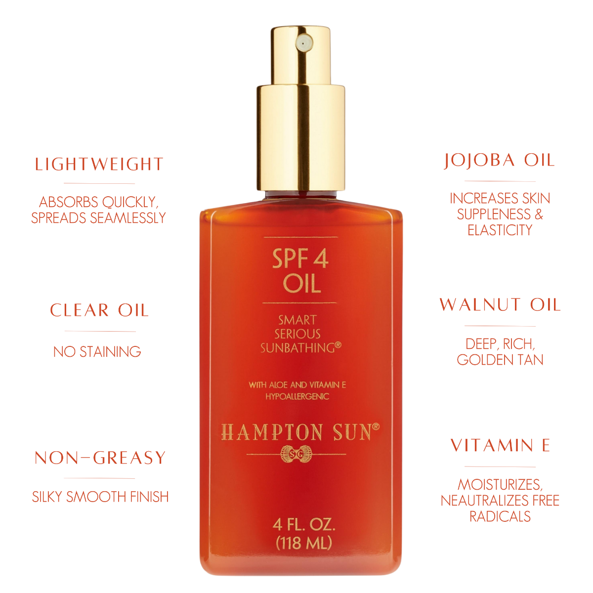 Hampton Sun SPF 4 Oil  118ml