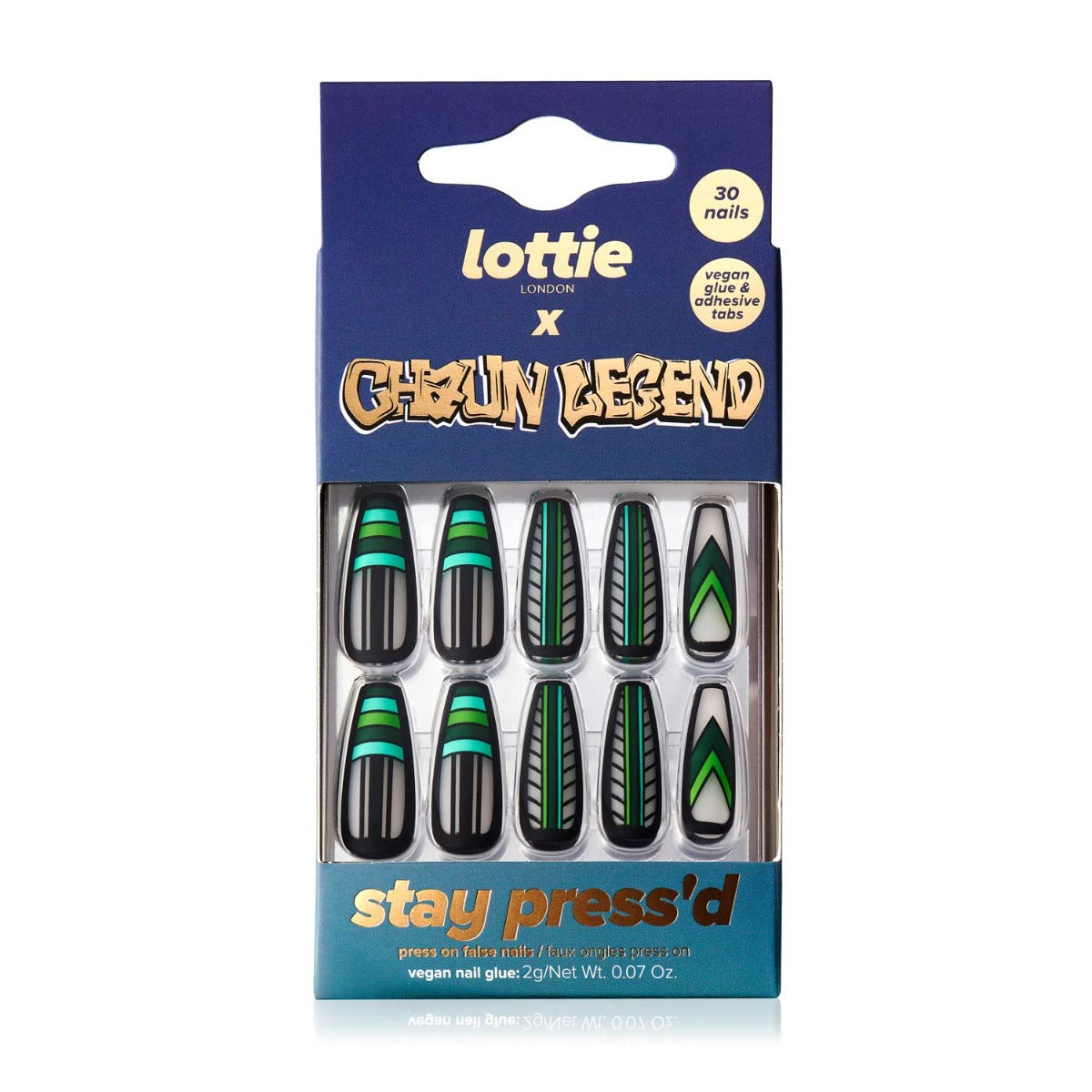 Lottie X Chaun Legend Stay Press'd Green Chevron