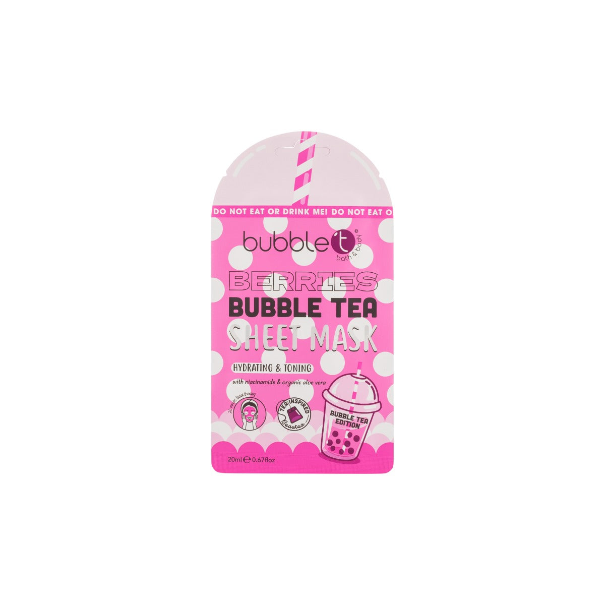 Bubble T Face sheet mask in Berries with Aloe Vera & Niacinamide 20ml)