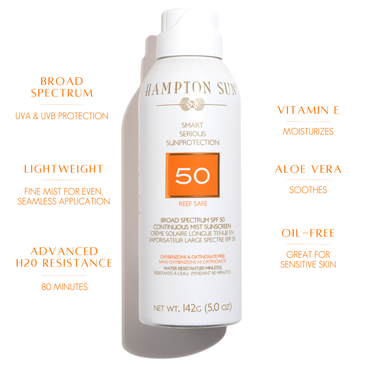 Hampton Sun SPF 50 Continuous Mist  147.9ml