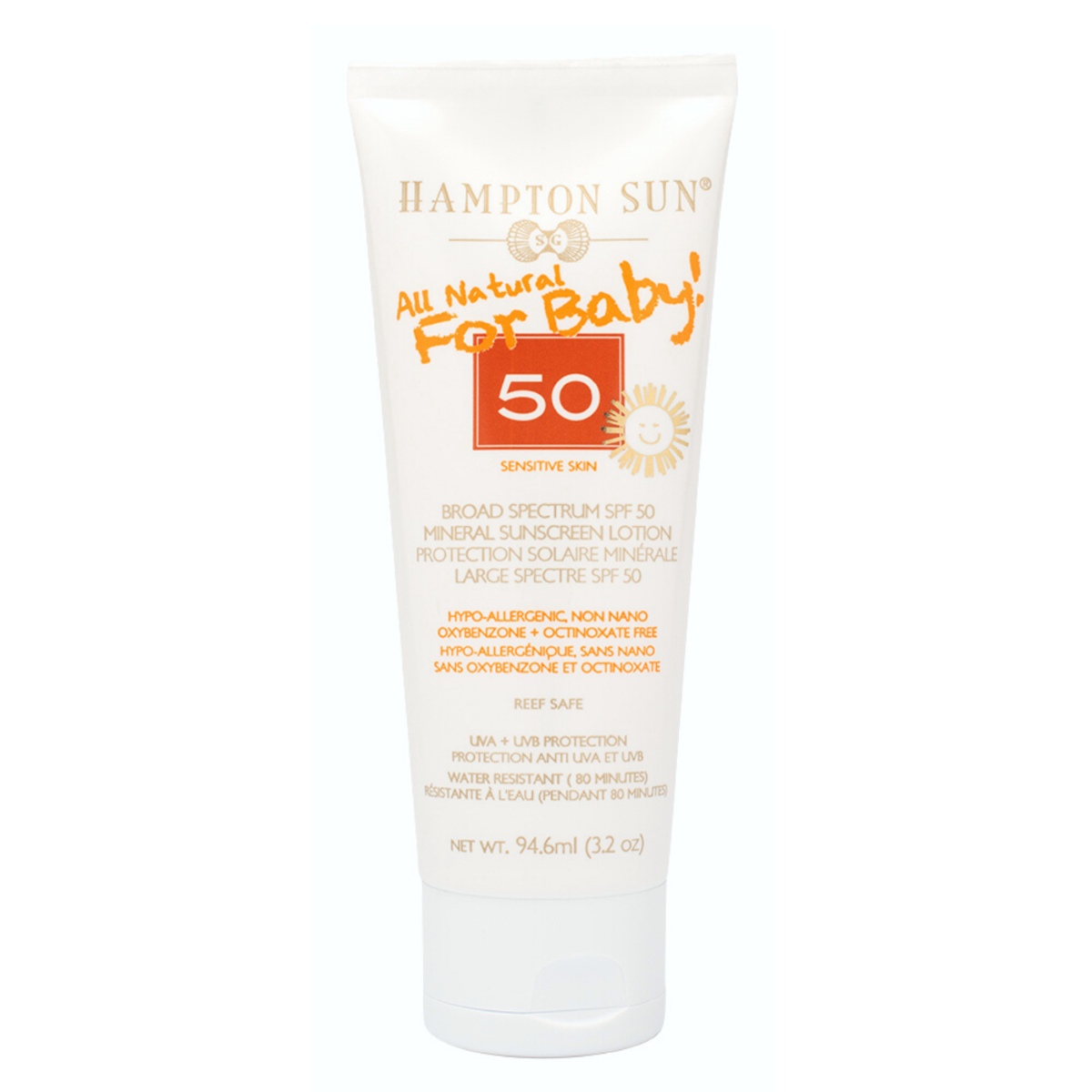 Hampton Sun SPF 50 All-Natural Mineral Lotion For Baby 94.6ml