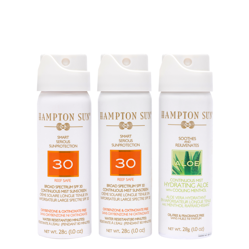 Hampton Sun Travel Trio  (Two SPF 30, One Aloe Mist)