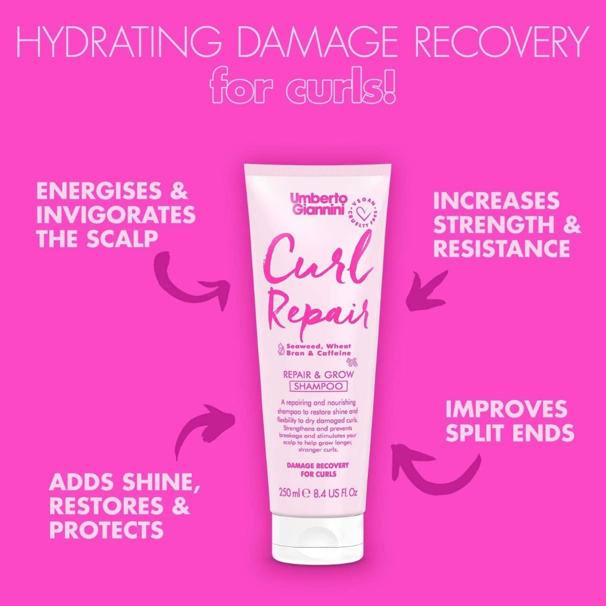 Umberto Giannini Curl Repair Shampoo 250ml