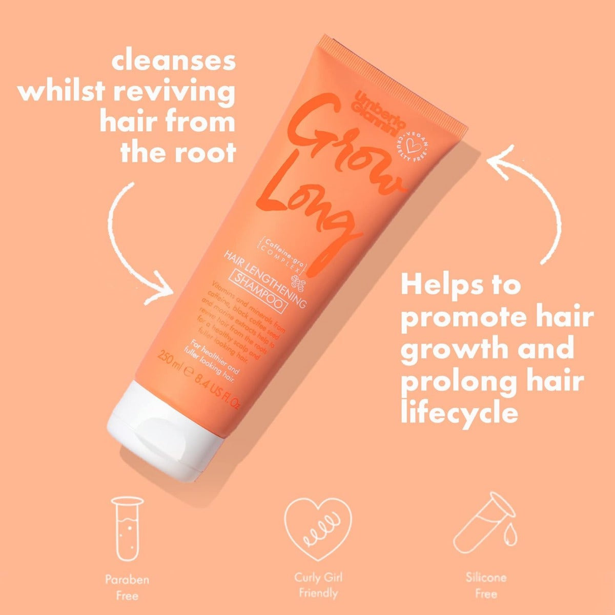 Umberto Giannini Grow Long Root Stimulating Shampoo 250ml