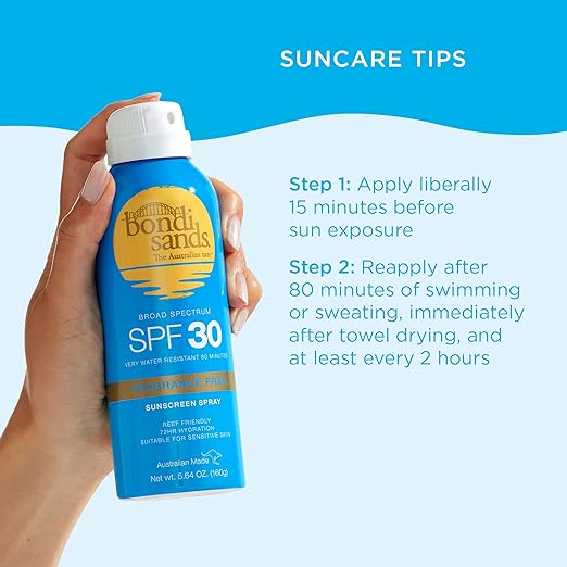 Bondi Sands Spf 30 Aerosol Mist Spray Fragrance Free 160G