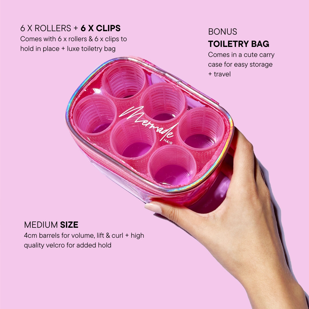Mermade Hair Velcro Roller Kit - Includes clips