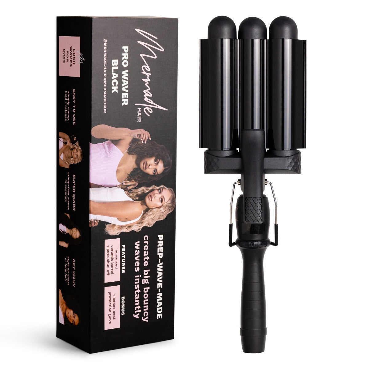 Mermade Hair Pro Waver 32mm - Black