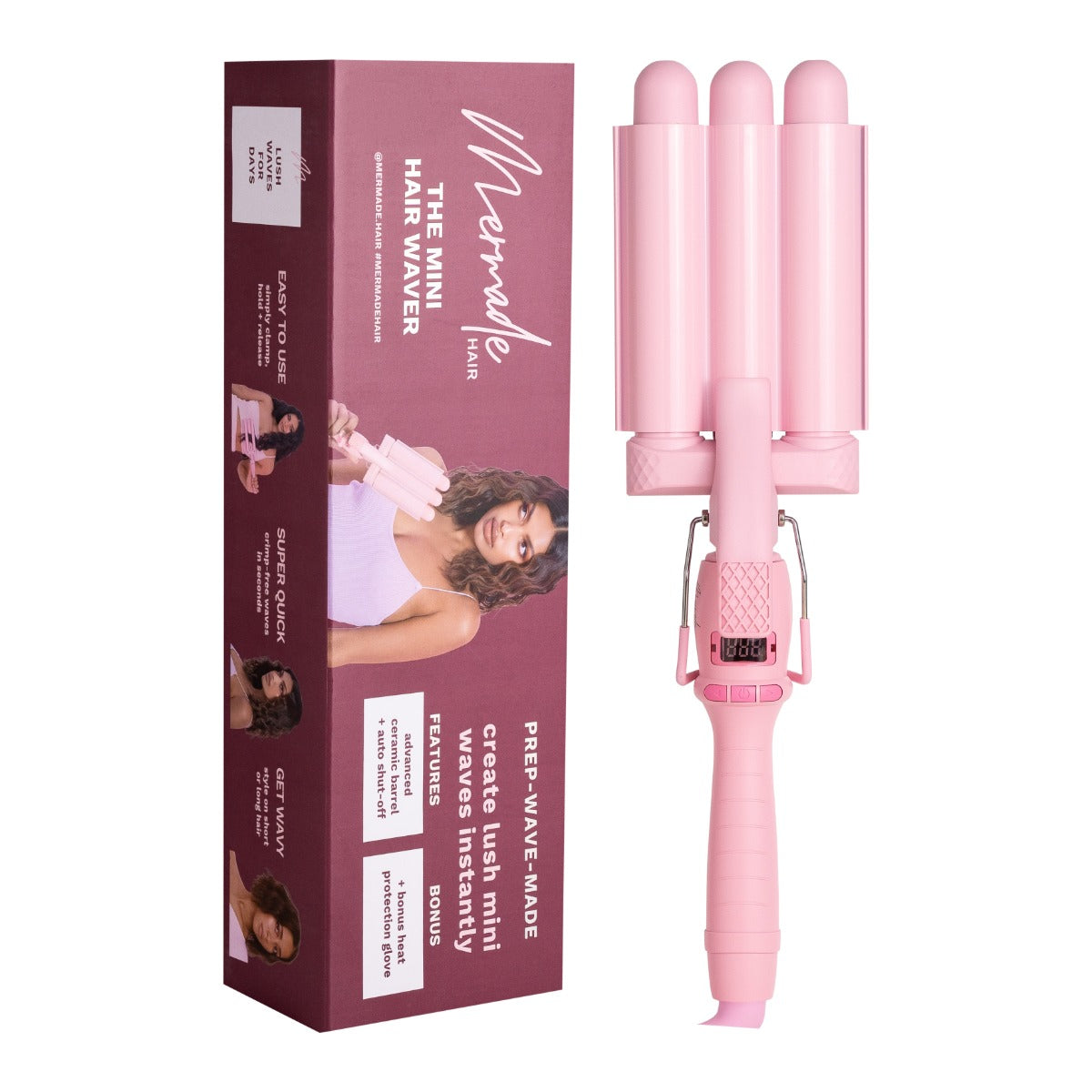 Mermade Hair Mini Waver 25mm - Pink