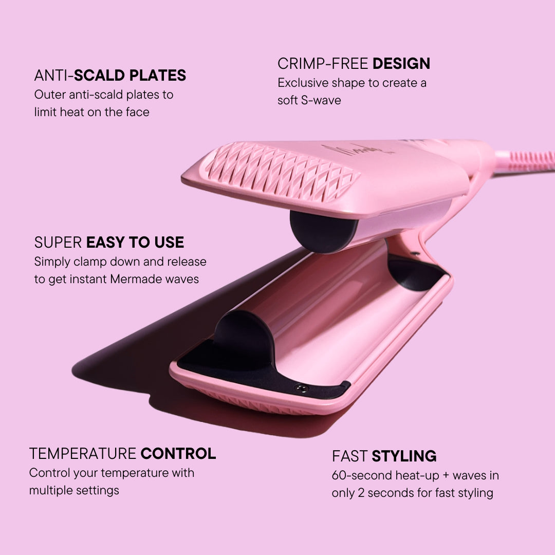 Mermade Hair Double Waver - Pink