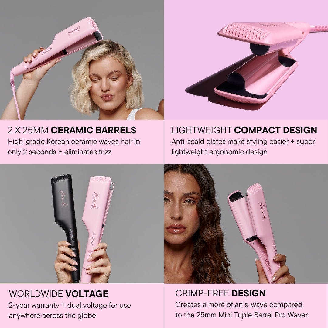 Mermade Hair Double Waver - Pink