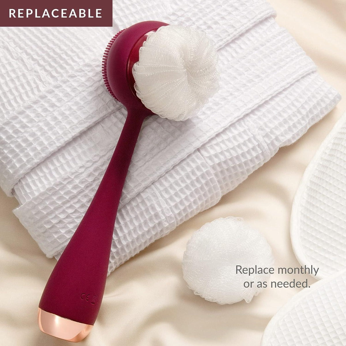 PMD Silver-Infused Loofah Attachment - Berry