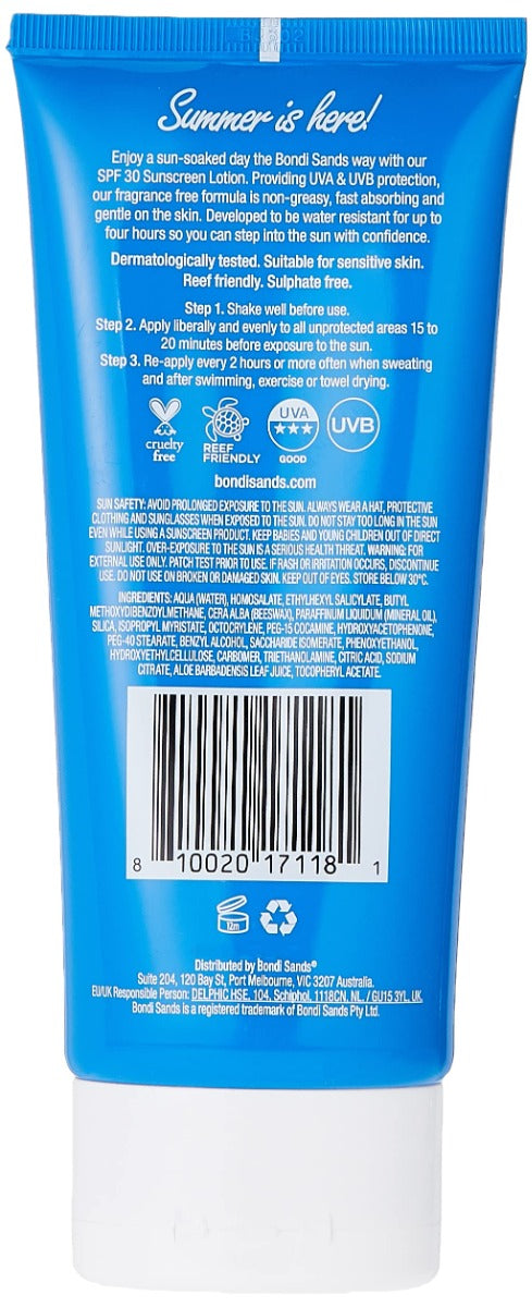 Bondi Sands Spf 30 Lotion Fragrance Free Suncreen Lotion 150Ml