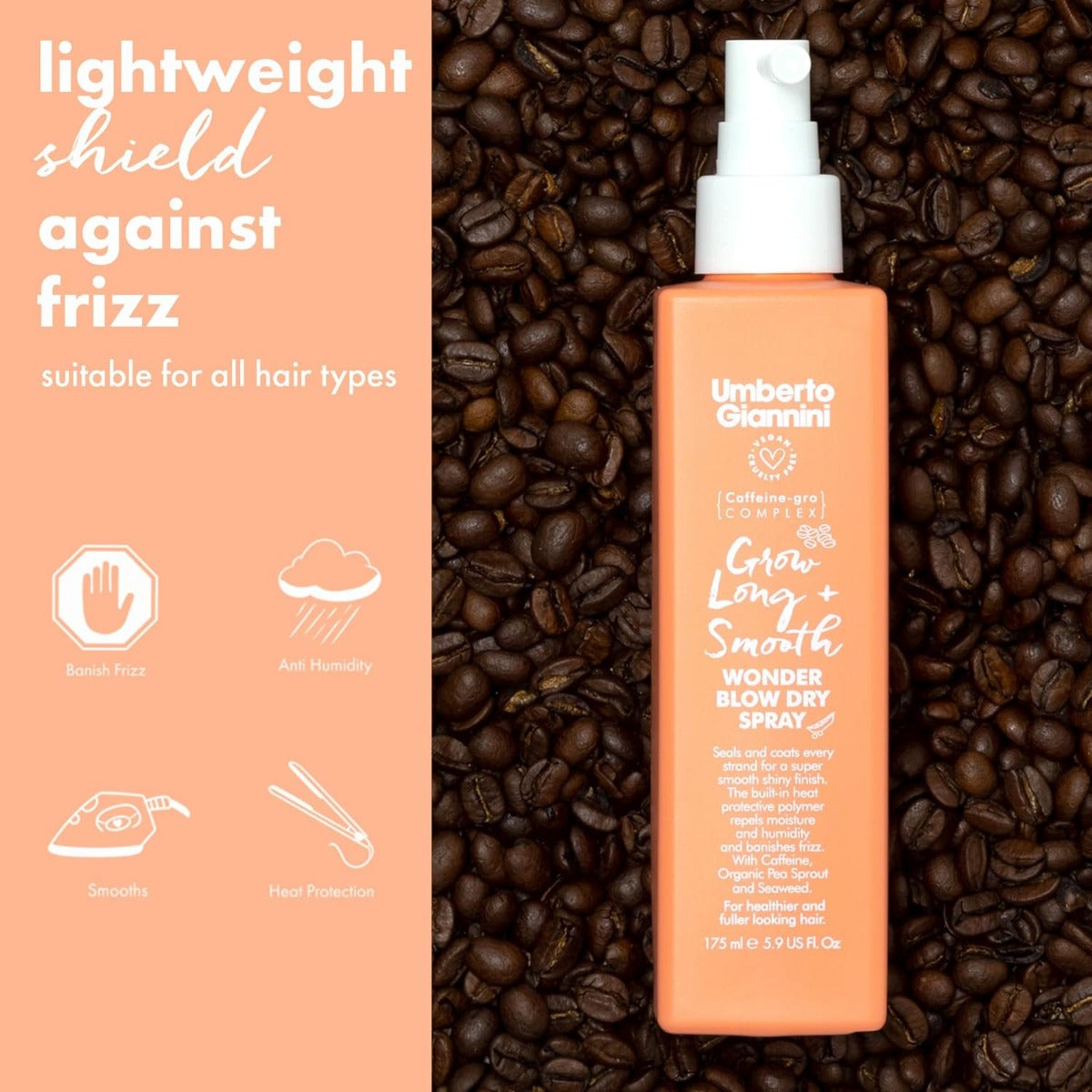 Umberto Giannini Grow Long & Smooth Blow Dry Spray 150ml