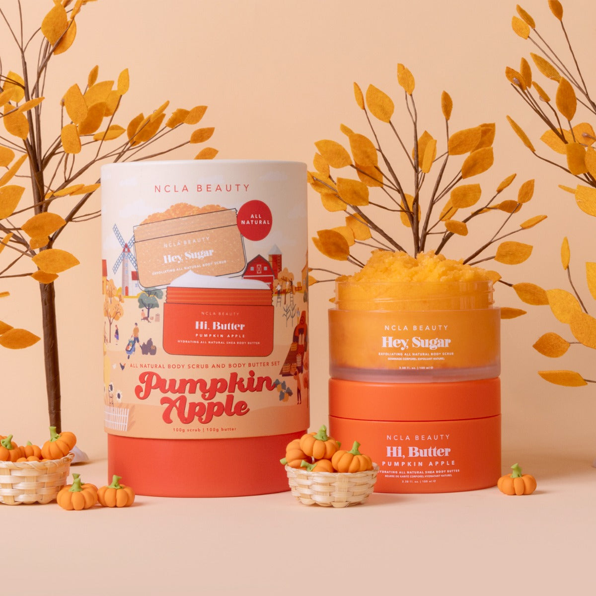 NCLA Beauty Pumpkin Apple Body Care Discovery Set 100 ml each