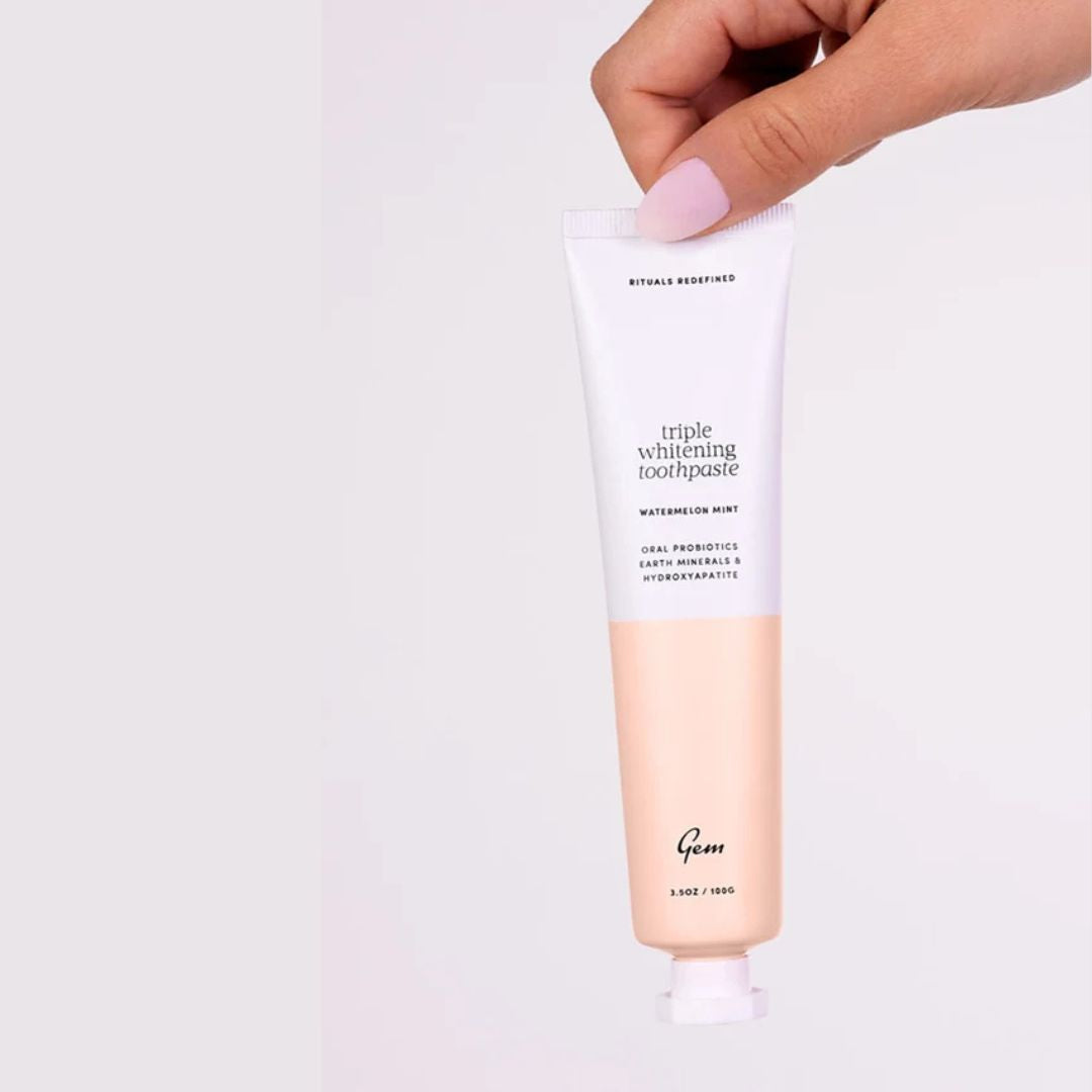 Gem Triple Whitening Toothpaste: FLUORIDE Watermelon, 100g