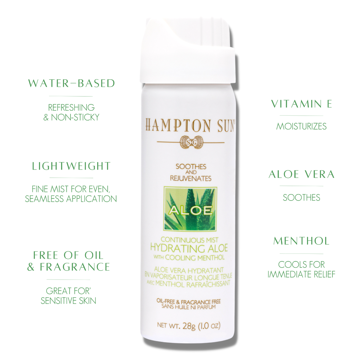 Hampton Sun Hydrating Aloe Continuous Mist  28g