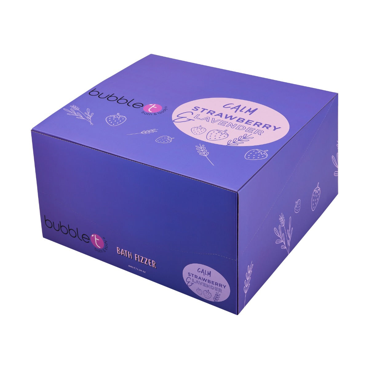 Bubble T Calm Bath fizzer in Strawberry & Lavender (150g)