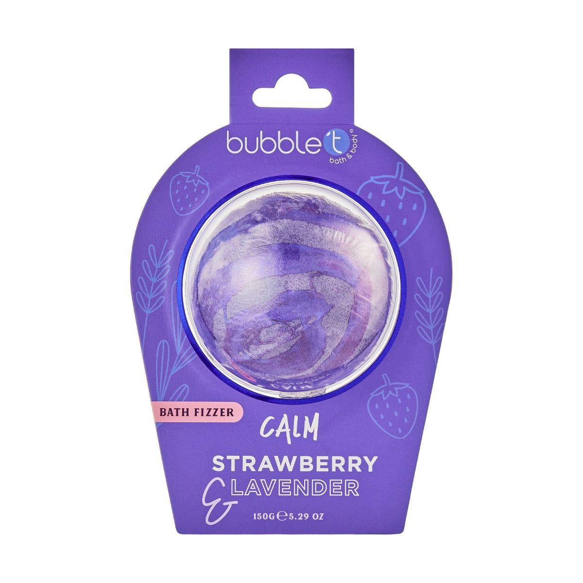 Bubble T Calm Bath fizzer in Strawberry & Lavender (150g)
