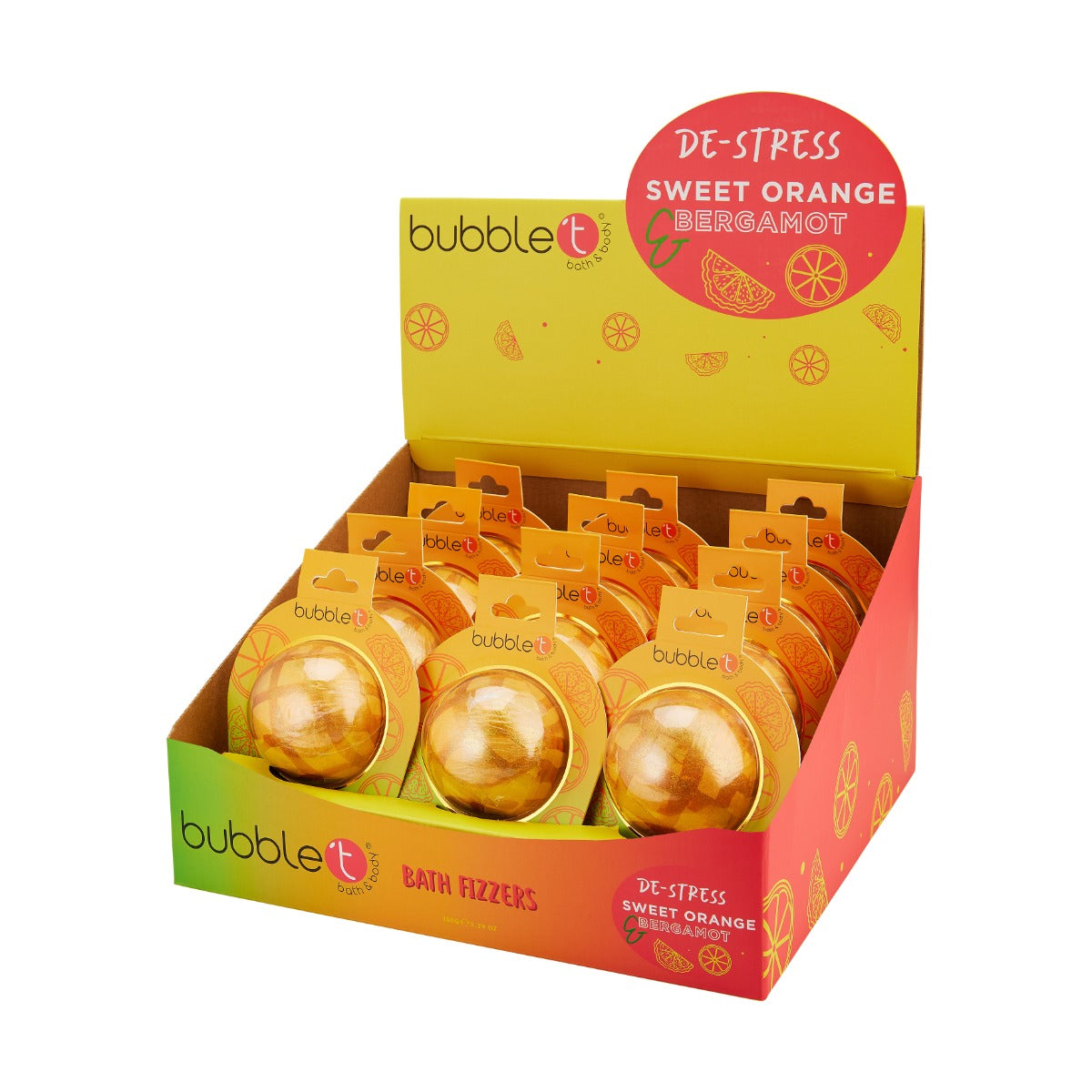 Bubble T De-stress Bath fzzer in Sweet Orange & Bergamot (150g)