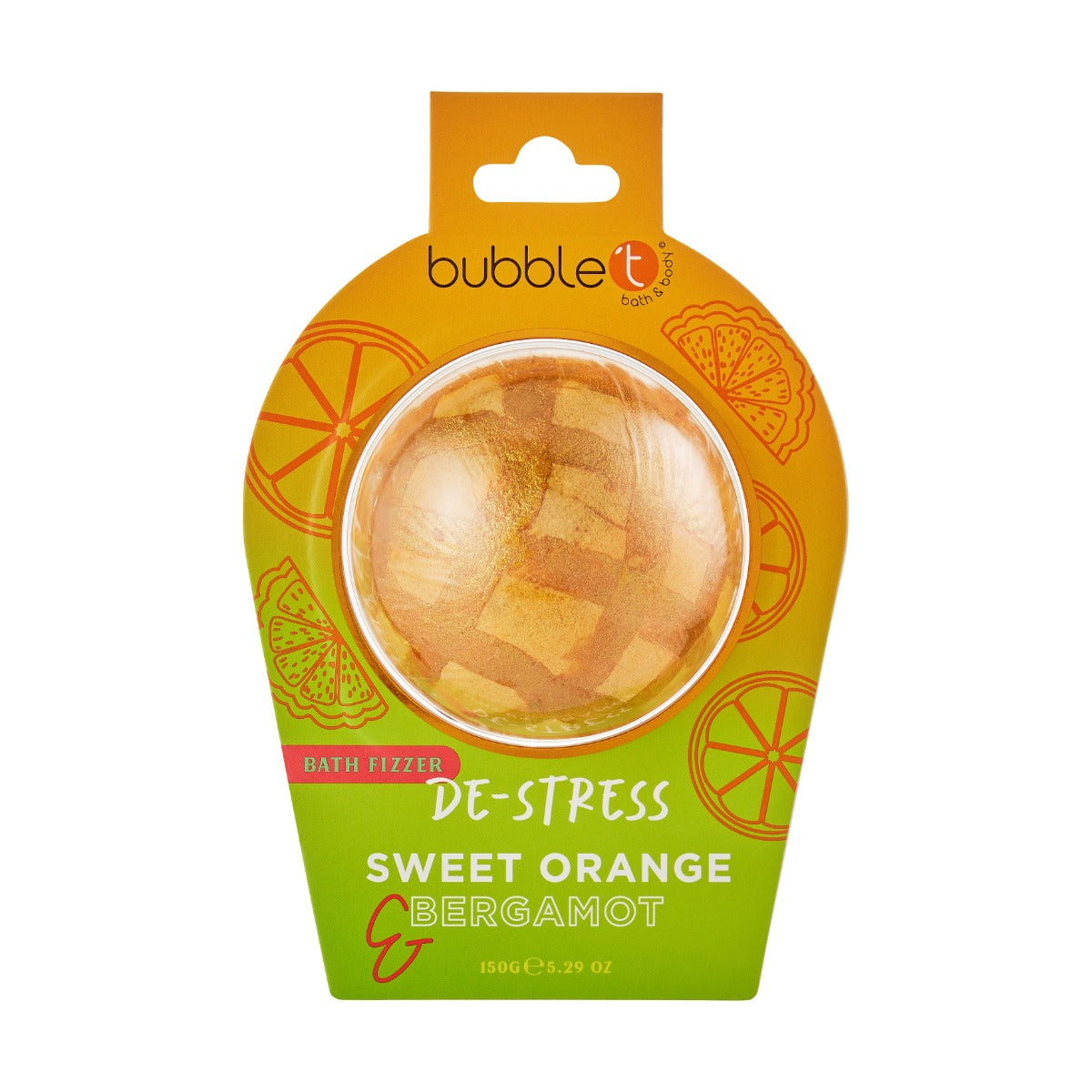 Bubble T De-stress Bath fzzer in Sweet Orange & Bergamot (150g)
