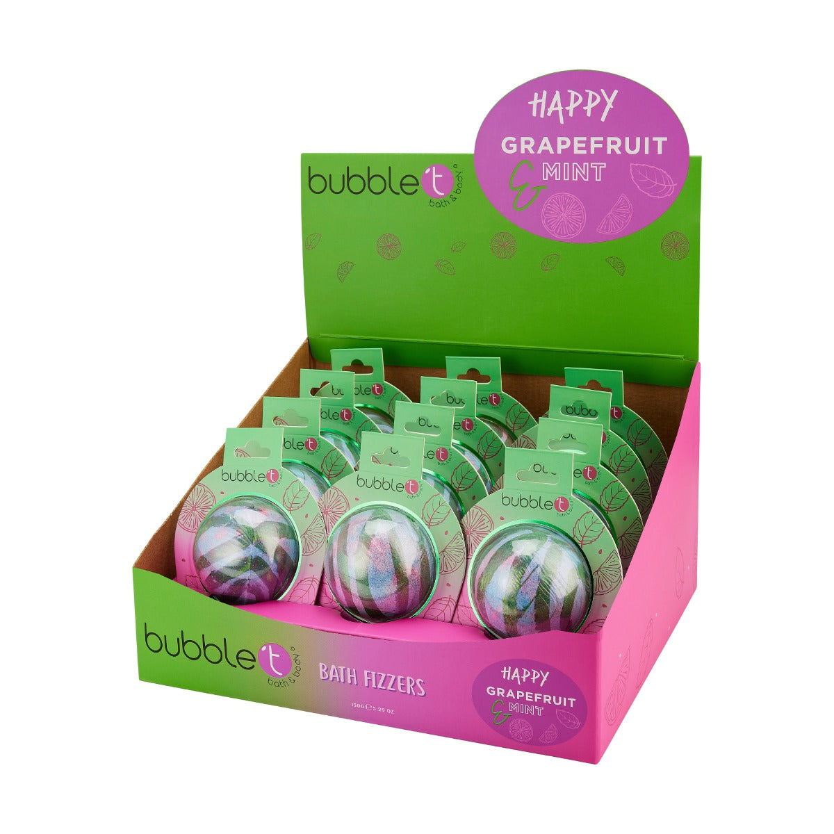 Bubble T Happy Bath fzzer in Grapefruit & Mint (150g)
