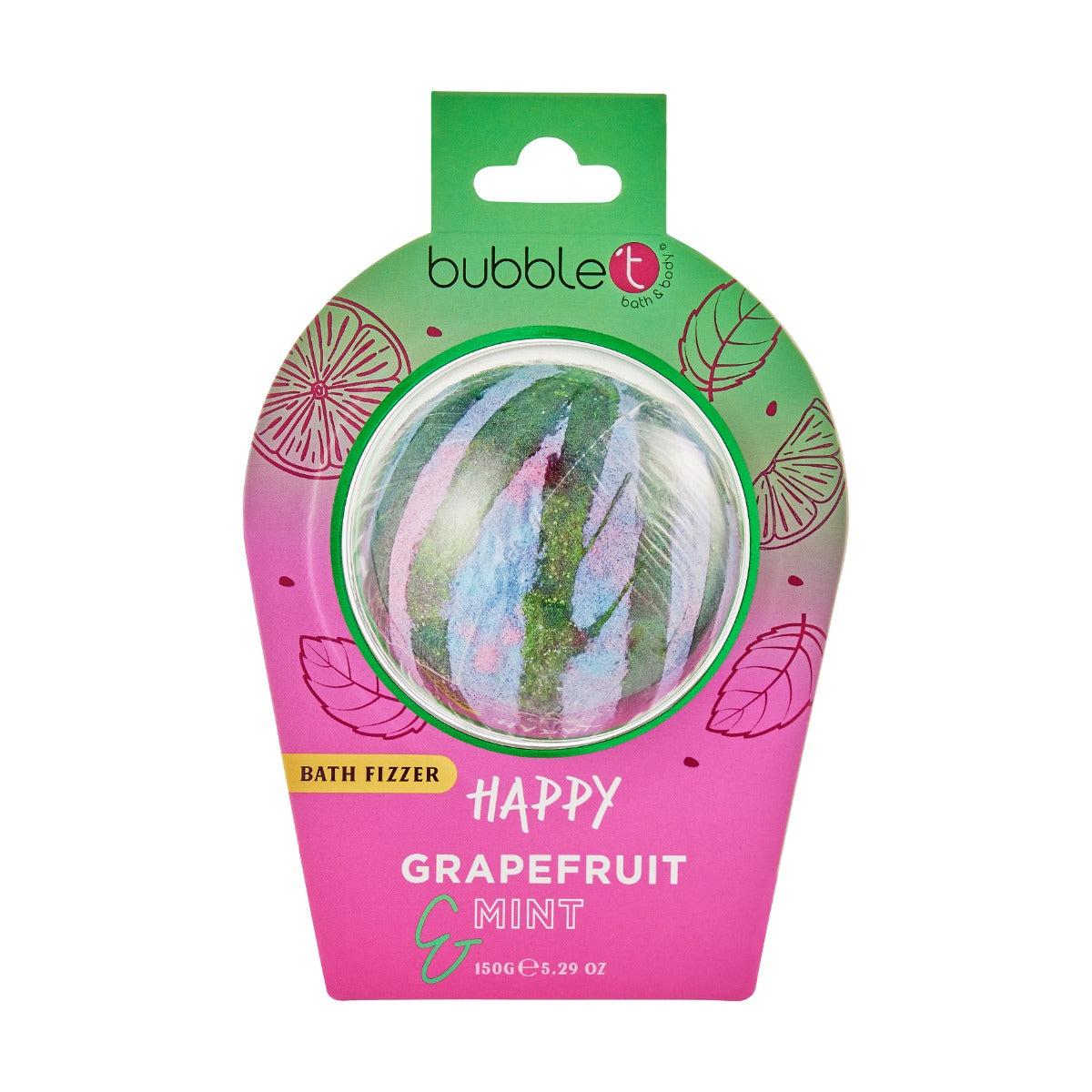 Bubble T Happy Bath fzzer in Grapefruit & Mint (150g)