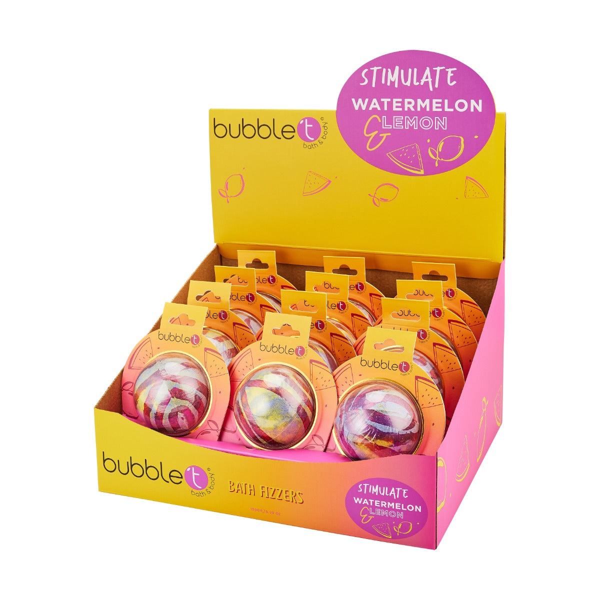 Bubble T Stimulate Bath fzzer in Watermelon & Lemon (150g)
