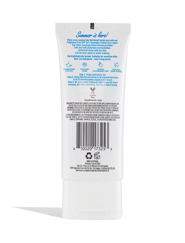 Bondi Sands SPF Fragrance Free 50+ Face Tinted - Hydrated