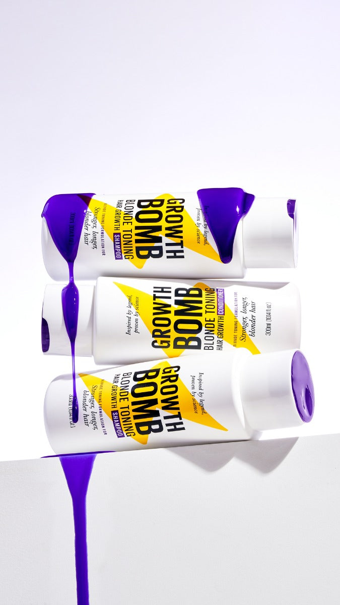 Growth Bomb Blonde Toning Purple Shampoo 300ml