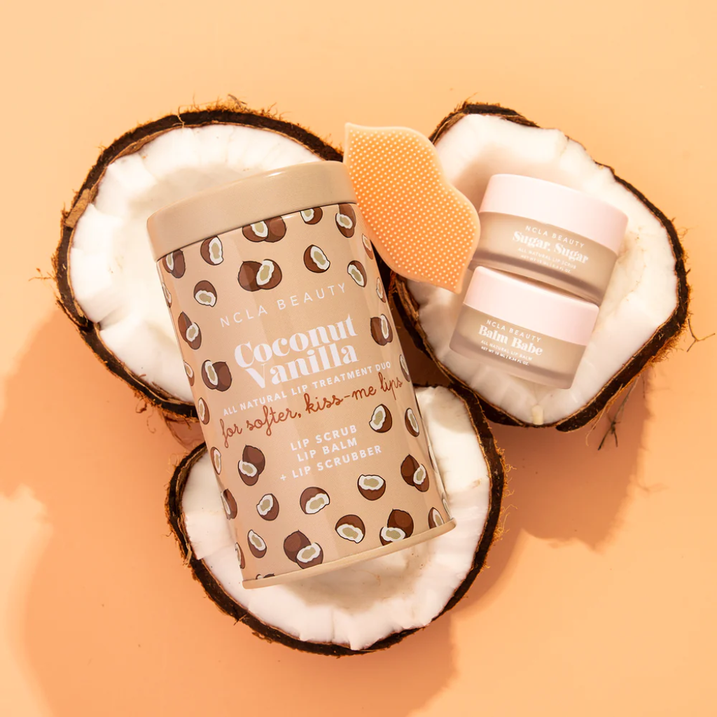 NCLA Beauty Coconut Vanilla Lip Care Set + Lip Scrubber 10ml + 15ml