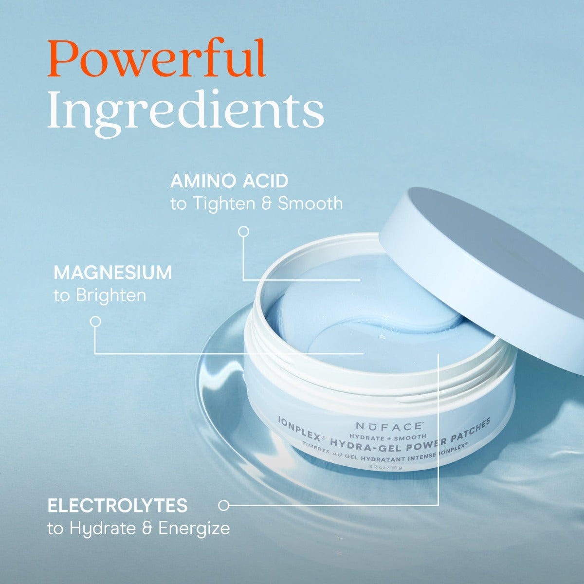 NuFACE IonPlex® Hydra-Gel Power Patches (30 pairs eye patches)