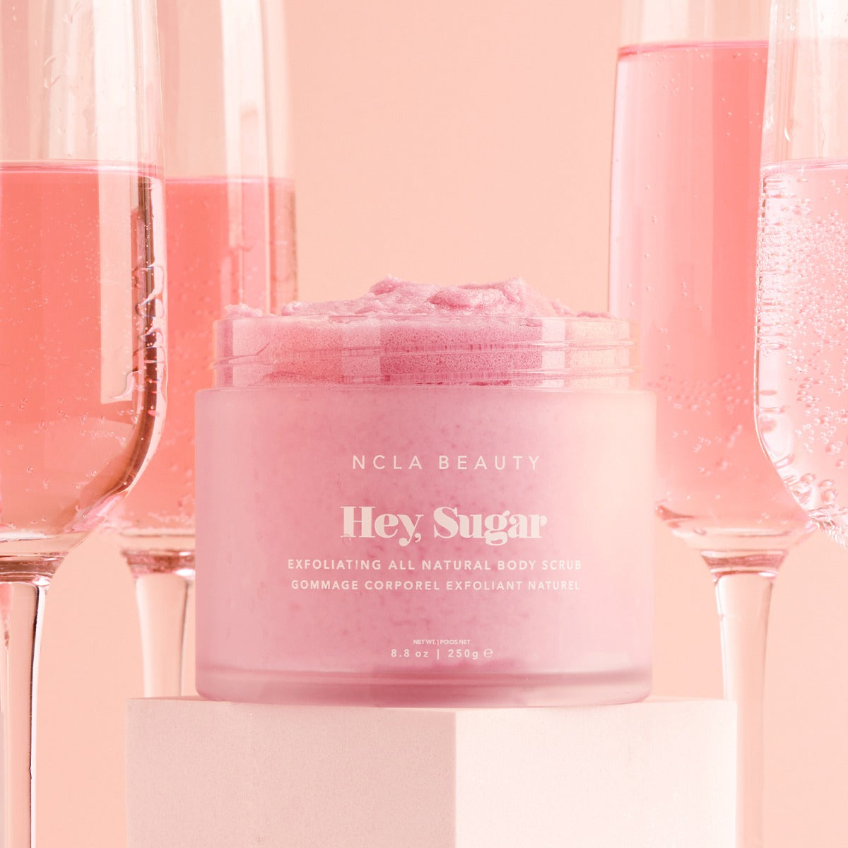NCLA Beauty Hey Sugar Pink Champagne Body Scrub 250ml
