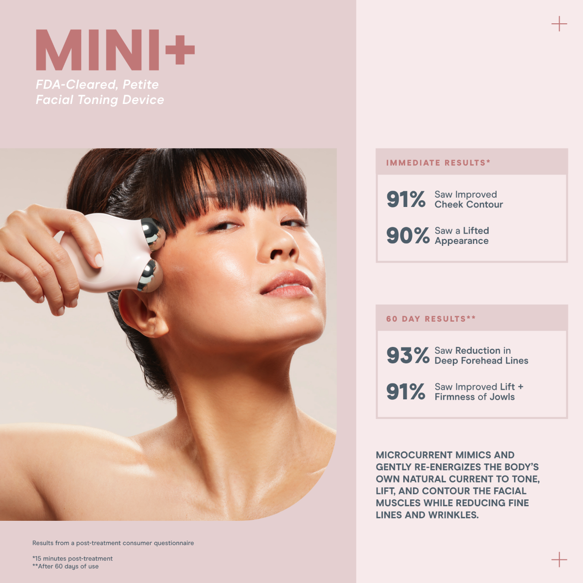 NuFACE MINI+ Starter Kit - Sandy Rose