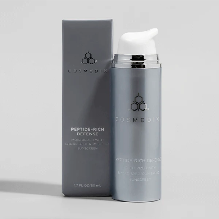 Cosmedix Peptide Rich Defense Moisturizer with Broad Spectrum SPF 50 Sunscreen  50ml