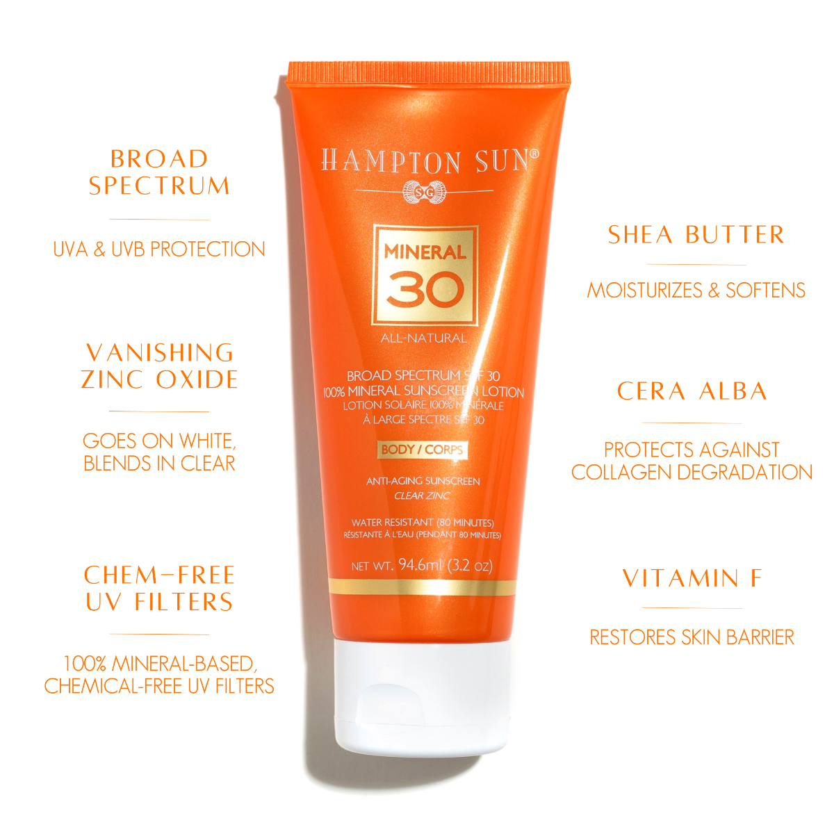 Hampton Sun SPF 30 Anti-Aging Mineral Lotion 94.6ml
