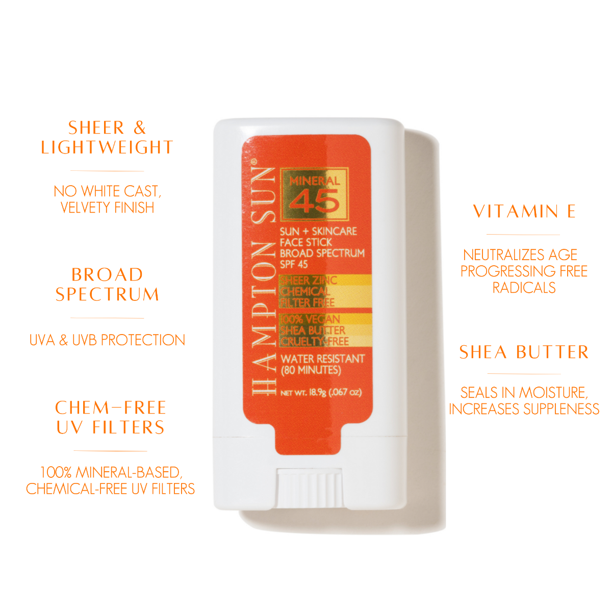 Hampton Sun SPF 45 Mineral Face Stick 18.9g