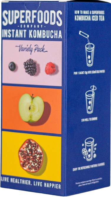 Superfoods Company Instant Kombucha - Variety Pack 8x5g Sachets