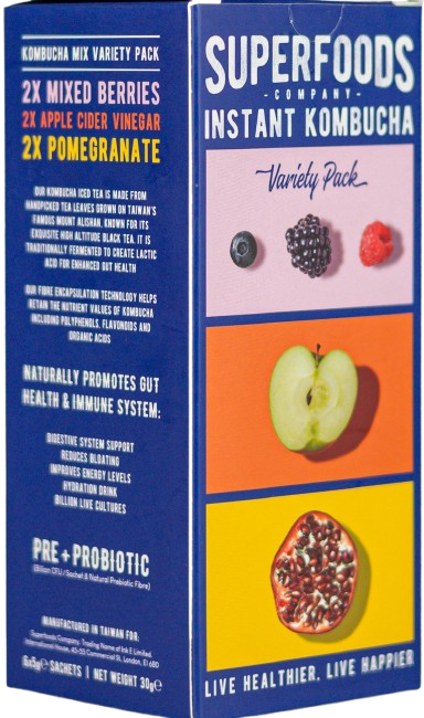 Superfoods Company Instant Kombucha - Variety Pack 8x5g Sachets