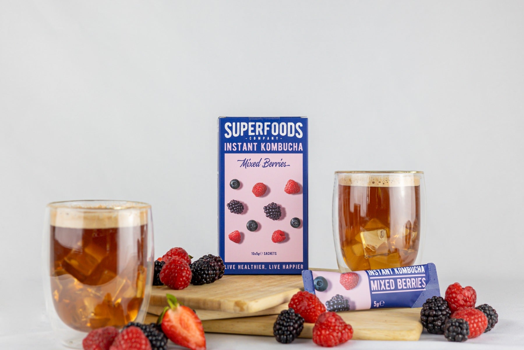 Superfoods Instant kombucha Box - Mixed Berries Flavour Sachets 10 x 5g