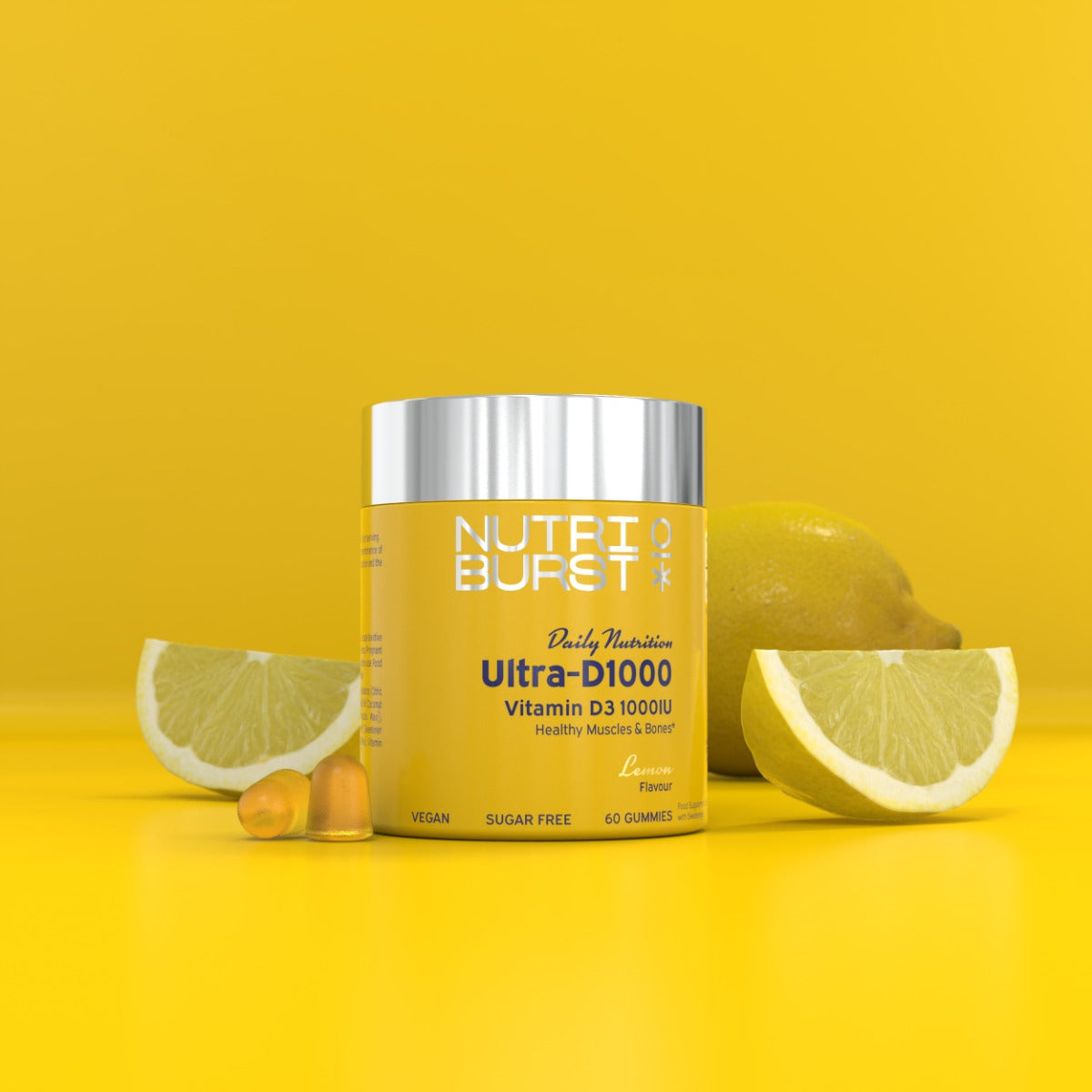Nutriburst Ultra-D3 1000 IU - Lemon - 60 Gummies