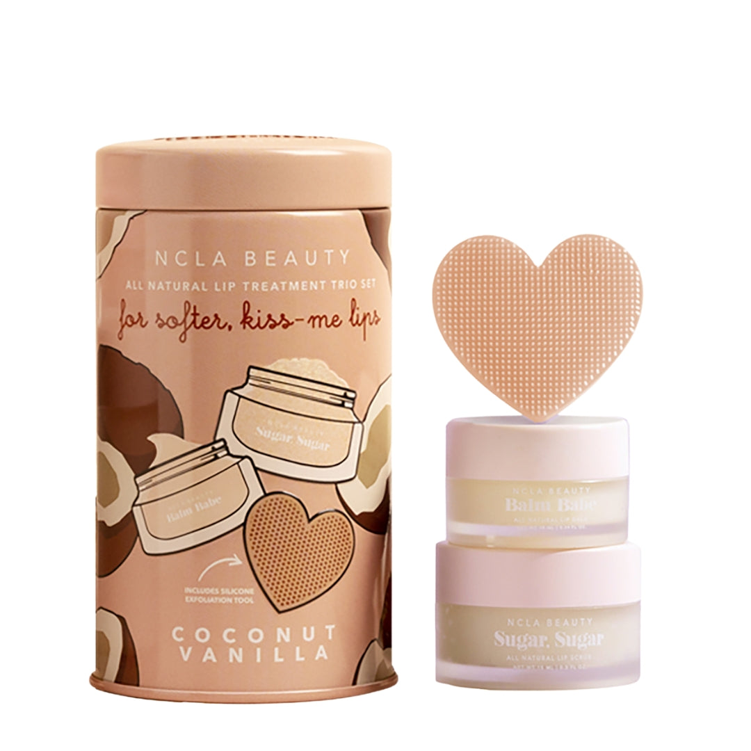 NCLA Beauty Coconut Vanilla Lip Care Set + Lip Scrubber 10ml + 15ml